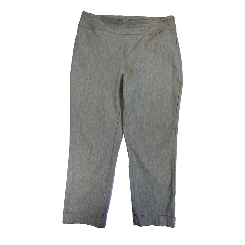 Tribal Women's 14 Light Gray Cropped Pants Career Capsule Comfort Essential